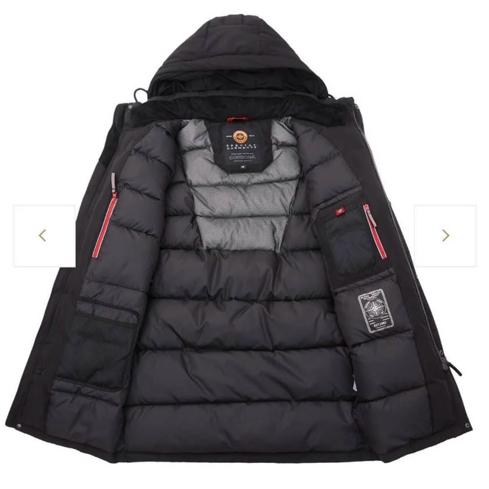 NEW MEN’S LARGE CORBONA ARCTIC ULTRA WARM LONG PADDED LINED COAT - Picture 4 of 12